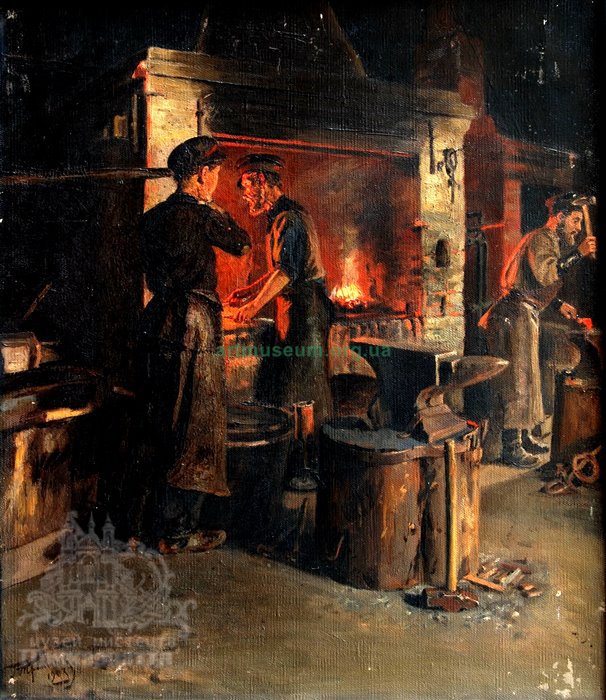 Гейнріх-Август-Йоган Траншель (1870-?) «У кузні»  -artmuseum.org.ua 